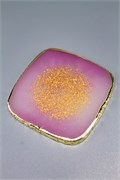 Пластина Драгоценный камень квадрат розовый 2000000037042