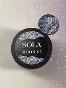 Гель с блестками MOON 01 SOLAlove, 5мл 2000000364599