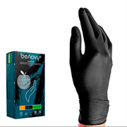 Перчатки нитриловые Benovy S 50 пар черные 4630300501899