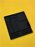 Силиконовый коврик для бьюти-мастера чёрный 2000000045160