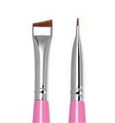 FreiAVIVER Кисть для бровей скошенная London (10мм), розовая 2000780253182