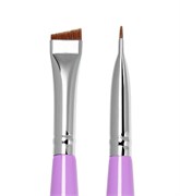 FreiAVIVER Кисть для бровей скошенная London (10мм), сиреневая 2000780253199