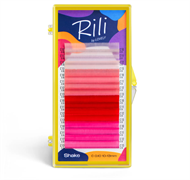 Ресницы цветные Rili Shake Coral - 16 линий - MIX (C 0.07-10мм) 8933720140508