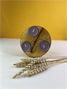 Подставка для свечей и аромапалочек, круглая Орех 2000000026008