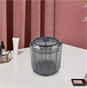 Контейнер малый  для хранения с крышкой с 3мя секциями темный 2000000052717