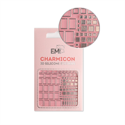 E.Mi Charmicon 3D Silicone Stickers №159 Квадраты серебро 2011000023539