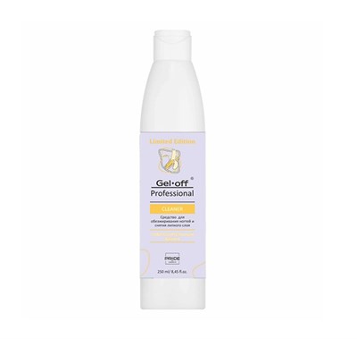 "GEL-OFF" Средство для обезжиривания ногтей и снятия липкого слоя, СОБЛАЗНИТЕЛЬНЫЙ БАНАН, 250 мл 4673722495735