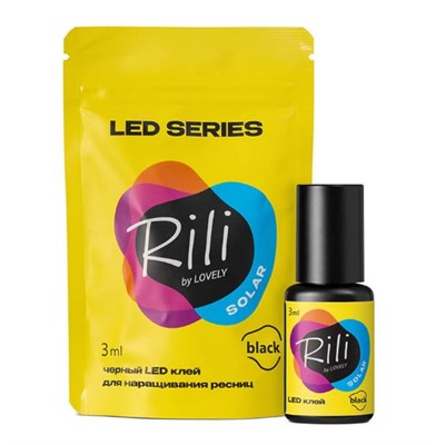 Клей черный для LED наращивания Rili Solar Black, 3 мл 8809970022454