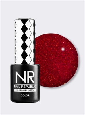 Nail Republic-433 Perfect red гель-лак, Мерцающий рождественский 10 мл 2000000099187