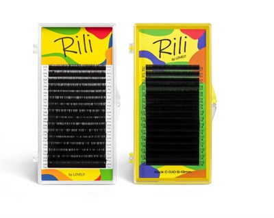 Ресницы черные Rili - 16 линий MIX (C 0.10 5-20мм) 8933720127417