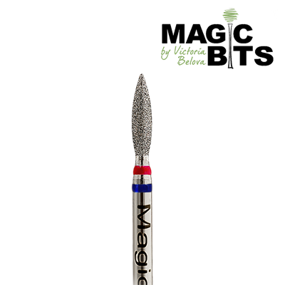Алмазное пламя 2.3мм ОСТРЫЙ кончик (Натуральный алмаз) (Средне-мягкая) НАПл СМ23