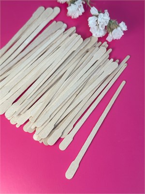 Деревянные мини шпатели wood stick 100 шт, размер 88*5 mm 2000000041421