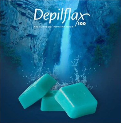Depilflax Воск Горячий пленочный 3AB, в брикетах, Азуленовый 100 гр 2000000030258
