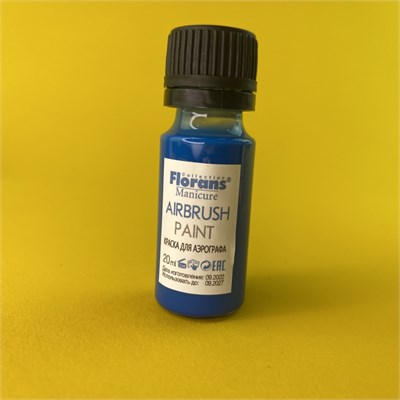 Краска для аэрографии Florans, синий неон 20мл 2000000011431