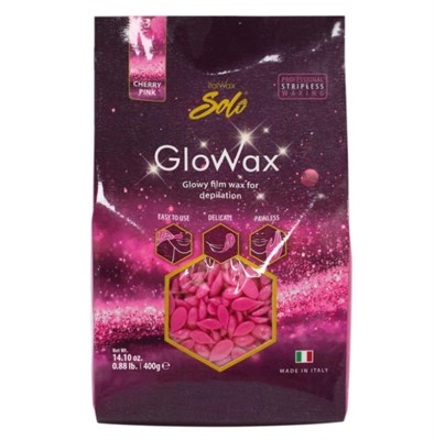 Воск горячий (пленочный) ITALWAX SOLO GLOWAX Вишня гранулы 400 гр 8052532720040