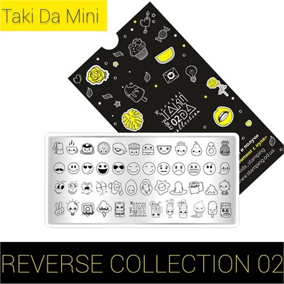 Пластина для стемпинга ТакиДа mini 02 Reverse Collection 2010081279323