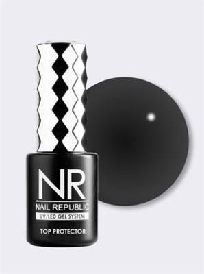 Nail Republic Топ COLOR TOP PROTECTOR 30 Black без UV фильтра 10 мл (ЧЗ) 4650428666607