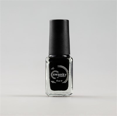 Swanky Stamping Лак для дизайна ногтей S01 черный 6мл 7693733360928