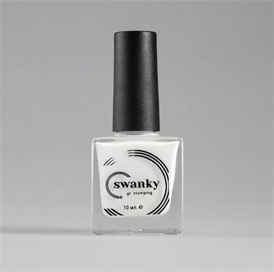 Swanky Stamping Лак для дизайна ногтей S002 белый 10мл 7693733356259