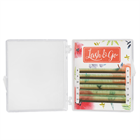 Цветные ресницы Lash&amp;Go микс 0,10/D/8-13 mm "Светло-зеленый" (6 линий) 4630073752306