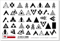 Наклейки с липким слоем Stickers «Triangles» (S-7) 7930098781396