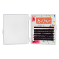 Омбре ресницы Lash&amp;Go микс 0,10/D/8-13 mm "Красный" (6 линий) 4630073757998