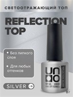 UNO, Верхнее покрытие для гель-лака Reflection Top Без липкого слоя, 8мл 4660199150922