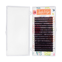 Омбре ресницы Lash&amp;Go микс 0,07/C/7-14 mm "Розовый" (16 линий) 4630073758001