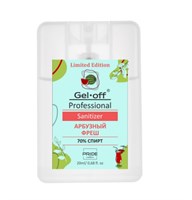 "GEL-OFF" Professional Универсальное очищающее средство для рук и ногтей, 20 мл (флакон-карта, спрей), АРБУЗНЫЙ ФРЕШ 4673722495094