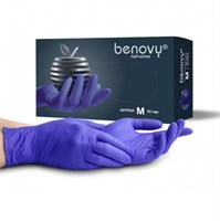 Перчатки нитриловые Benovy M сиренево-голубые 50 пар 4630300507396