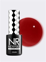 Nail Republic-571 Гель-лак витраж, Глубокий красный 10 гр 4620476402243